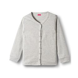 Babyhug Knit Full Sleeves Solid Color Thermal Vests Pack of 2 - Light Grey