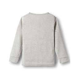 Babyhug Knit Full Sleeves Solid Color Thermal Vests Pack of 2 - Light Grey
