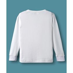 Babyhug Knit Solid Coloured Pullover & Front open Thermal   Vests Pack Of 2 - Offwhite