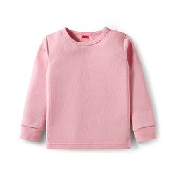 Babyhug Cotton Knit Full Sleeves Thermal Inner Wear Pullover Front Open Pack of 2 - Pink