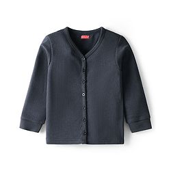 Babyhug Cotton Knit Full Sleeves Solid Colour Thermal Inner Wear Pack Of 2 - Navy Blue