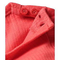 Babyhug Knit Full Sleeves Solid Pullover & Front Open Thermal Vest Pack of 2 - Coral