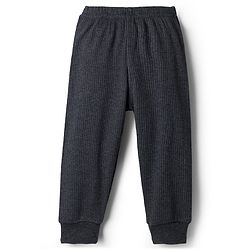 Babyhug Knit Full Sleeves Solid Thermal Set With Vest - Charcoal Grey