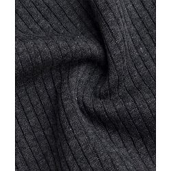 Babyhug Knit Full Sleeves Solid Thermal Set With Vest - Charcoal Grey