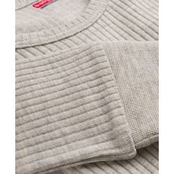 Babyhug Knit Full Sleeves Solid Color Pullover & Sleeveless Thermal Vest & Pant Set - Light Grey