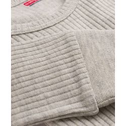 Babyhug Knit Full Sleeves Solid Color Pullover & Sleeveless Thermal Vest & Pant Set - Light Grey