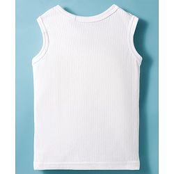 Babyhug Knit Full Sleeves Solid Color Pullover & Sleeveless Thermal Vests & Pant Set - Offwhite