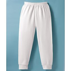 Babyhug Knit Full Sleeves Solid Color Pullover & Sleeveless Thermal Vests & Pant Set - Offwhite