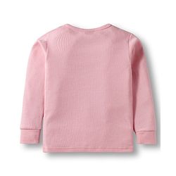 Babyhug Cotton Knit Full Sleeves Solid Thermal Vest & Pant Set - Pink