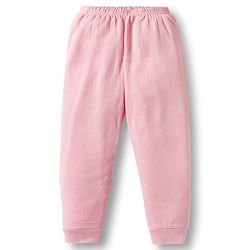 Babyhug Cotton Knit Full Sleeves Solid Thermal Vest & Pant Set - Pink