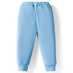 Babyhug Knit Full Sleeves Solid Pullover Thermal Set - Light Blue