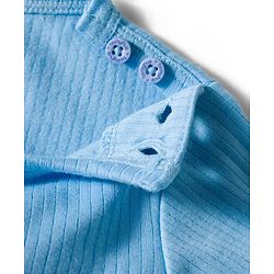 Babyhug Knit Full Sleeves Solid Pullover Thermal Set - Light Blue