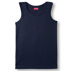 Babyhug Knit Solid Color Full Sleeves Pullover & Sleeveless Thermal Vest & Pant Set - Navy Blue