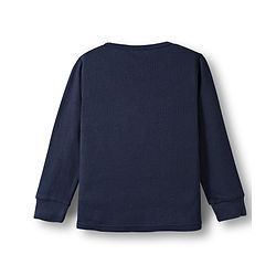 Babyhug Knit Solid Color Full Sleeves Pullover & Sleeveless Thermal Vest & Pant Set - Navy Blue