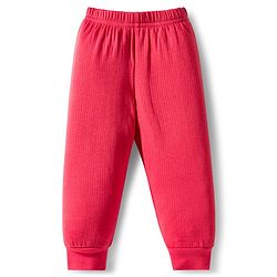 Babyhug Knit Full Sleeves Solid Pullover Thermal Set - Red