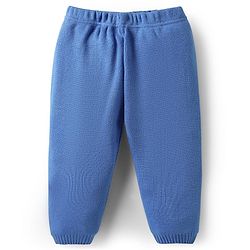 Babyhug Knit Full Sleeves Color Block Pullover Sweater Set - Blue