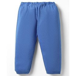 Babyhug Knit Full Sleeves Color Block Pullover Sweater Set - Blue