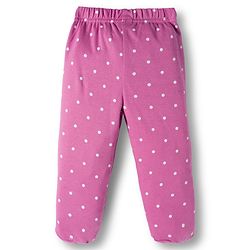 Babyhug Cotton Knit Full Length Bootie Leggings With Polka Dot & Floral Print Pack Of 3 - White Pink & Yellow