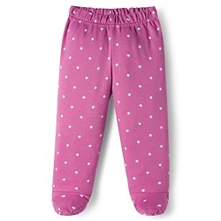 Babyhug Cotton Knit Full Length Bootie Leggings With Polka Dot & Floral Print Pack Of 3 - White Pink & Yellow
