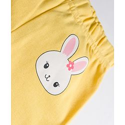 Babyhug Cotton Knit Full Length Bootie Leggings With Polka Dot & Floral Print Pack Of 3 - White Pink & Yellow