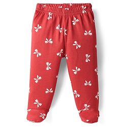 Babyhug Cotton Interlock Knit Animal Printed Bootie Leggings Pack of 3 - Multicolor