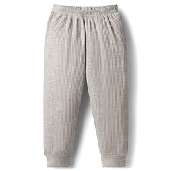 Babyhug Knit Full Length Solid Color Thermal Inner Wear Legging Pack of 2 - Charcoal Grey & Light Grey