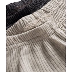 Babyhug Knit Full Length Solid Color Thermal Inner Wear Legging Pack of 2 - Charcoal Grey & Light Grey