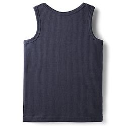 Babyhug Cotton Knit Sleeveless Solid Coloured Thermal Wear Vest Pack Of 2 - Navy Blue & Dark Pink