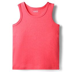 Babyhug Cotton Knit Sleeveless Solid Coloured Thermal Wear Vest Pack Of 2 - Navy Blue & Dark Pink