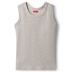 Babyhug Knit Sleeveless Solid Color Thermal Vests Pack of 2 - Light Grey & Charcoal Grey