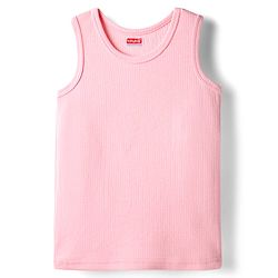Babyhug Cotton Knit Sleeveless Solid Coloured Thermal Wear Vest Pack Of 2 - Pink & Light Blue