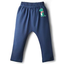 Babyhug Cotton Knit Full Length Stripes Dino & Vehicles Printed Diaper Leggings Pack Of 3 - Multi Colour
