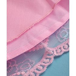 Babyhug Sleeveless Sequins & Floral Embroidered Detailing Fit & Flare Mesh Party Dress - Pink