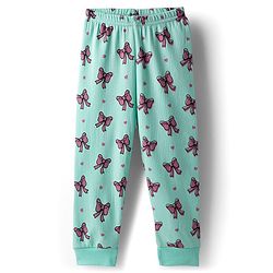 Babyhug Knit Full Sleeves Pullover & Sleeveless Thermal Vests & Pant Set with Bow Print - Turquoise