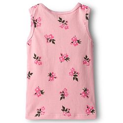 Babyhug Knit Full Sleeves Thermal Inner Wear Set With Vest & Floral Print - Pink
