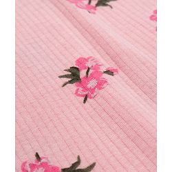 Babyhug Knit Full Sleeves Thermal Inner Wear Set With Vest & Floral Print - Pink