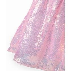 Babyhug Woven Sleeveless Flare Party Dress with Bow & Sequinned Applique - Pink