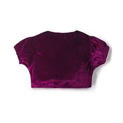 Babyhug Woven Party Dress & Half Sleeves Shrug With Floral Applique - Wine