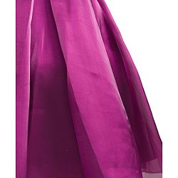 Babyhug Woven Party Dress & Half Sleeves Shrug With Floral Applique - Wine