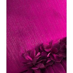 Babyhug Woven Frill Sleeves Fit & Flare Party Dress with Floral Applique - Purple