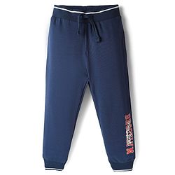 Babyhug Twill Woven Full Length Solid Color Stretchable Trouser with Cargo Pockets - Teal Blue main image 0