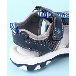 Cute Walk by Babyhug Velcro Closure PU Sandal - Navy Blue