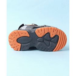 Cute Walk by Babyhug Velcro Closure PU Sandal - Grey