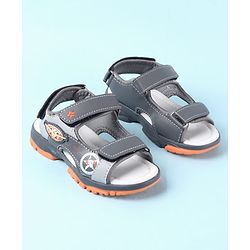 Cute Walk by Babyhug Velcro Closure PU Sandal - Grey