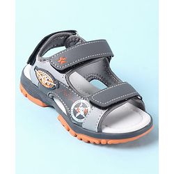 Cute Walk by Babyhug Velcro Closure PU Sandal - Grey