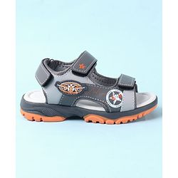Cute Walk by Babyhug Velcro Closure PU Sandal - Grey