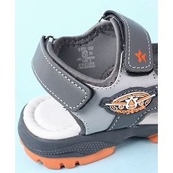 Cute Walk by Babyhug Velcro Closure PU Sandal - Grey