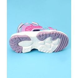 Cute Walk by Babyhug Sandals with Velcro Closure & Floral Print - Light Purple