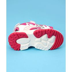 Cute Walk by Babyhug Sandals with Velcro Closure & Floral Print - Light Purple