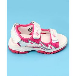 Cute Walk by Babyhug Sandals with Velcro Closure & Floral Print - Light Purple
